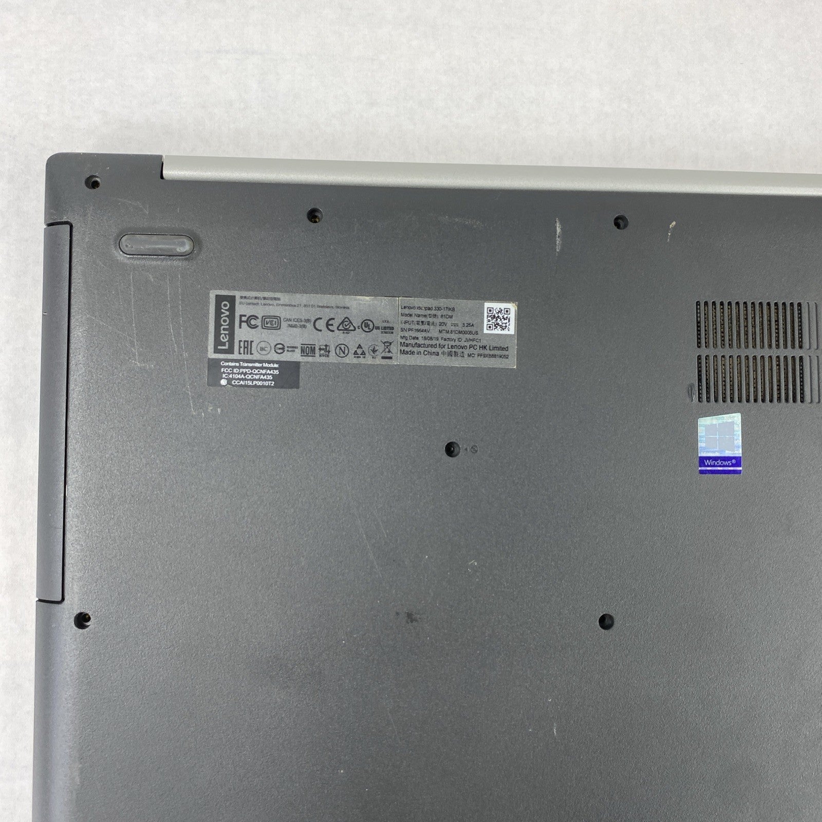 Lenovo IdeaPad 330-17IKB Core i7-8550U 1.80 GHz 16 GB RAM 17.3" No HDD No OS