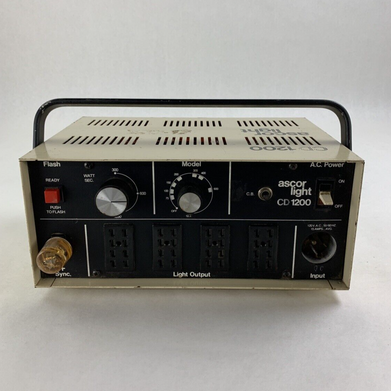 Ascor Light CD1200 Studio Flash Power Pack Untested No Cord