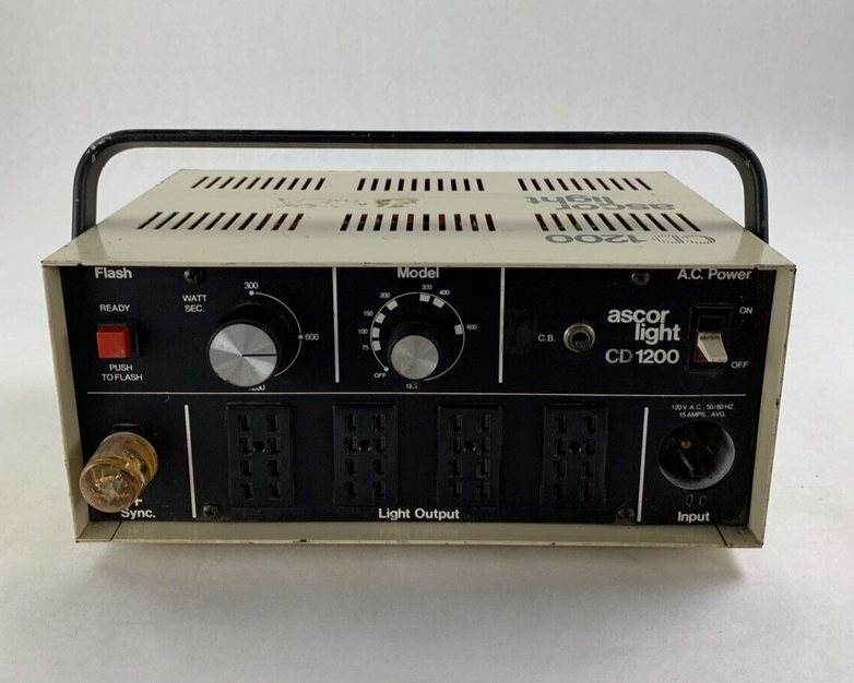 Ascor Light CD1200 Studio Flash Power Pack Untested No Cord