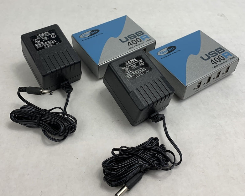 Gefen USB 400R 4-Port USB Extender Receiver w/AC Adapter Power Supply (Lot of 2)