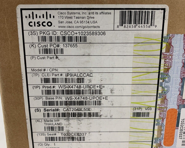 Cisco Catalyst WS-X4748-UPOE+E 4500-E UPoE Switch Line Card 48 Ports Box Opened