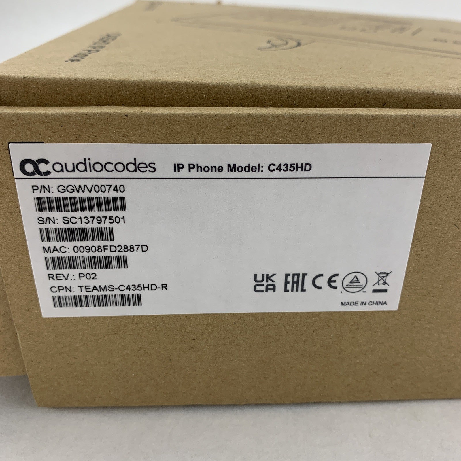 Audiocodes C435HD IP Phone Box Opened