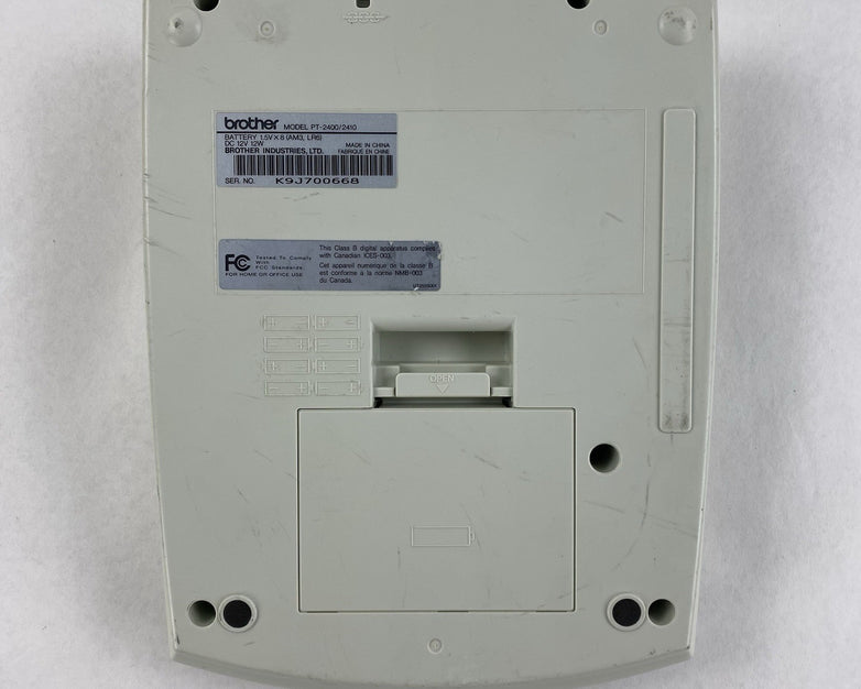 Brother P-Touch Model PT-2410 Labeling System w/ AC Adapter Power Tested