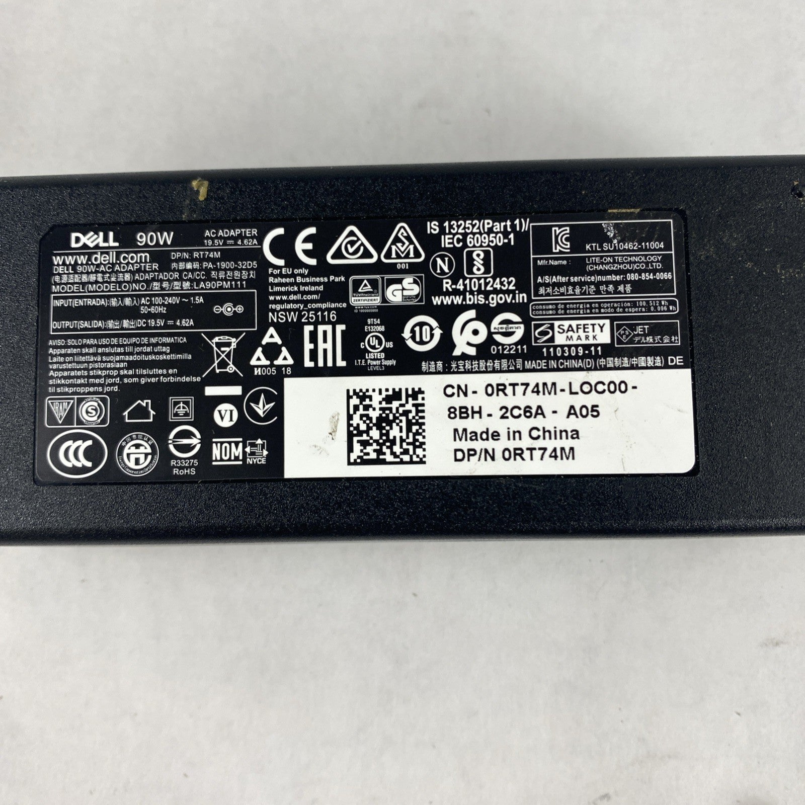 Dell LA90PM111 90W AC Adapter Mix Lot of 4 With HA90PM190 No Power Cord4