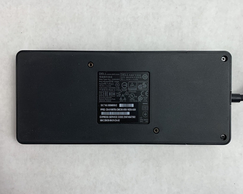 Dell WD19TB Thunderbolt USB-C Docking Station - No AC Adapter