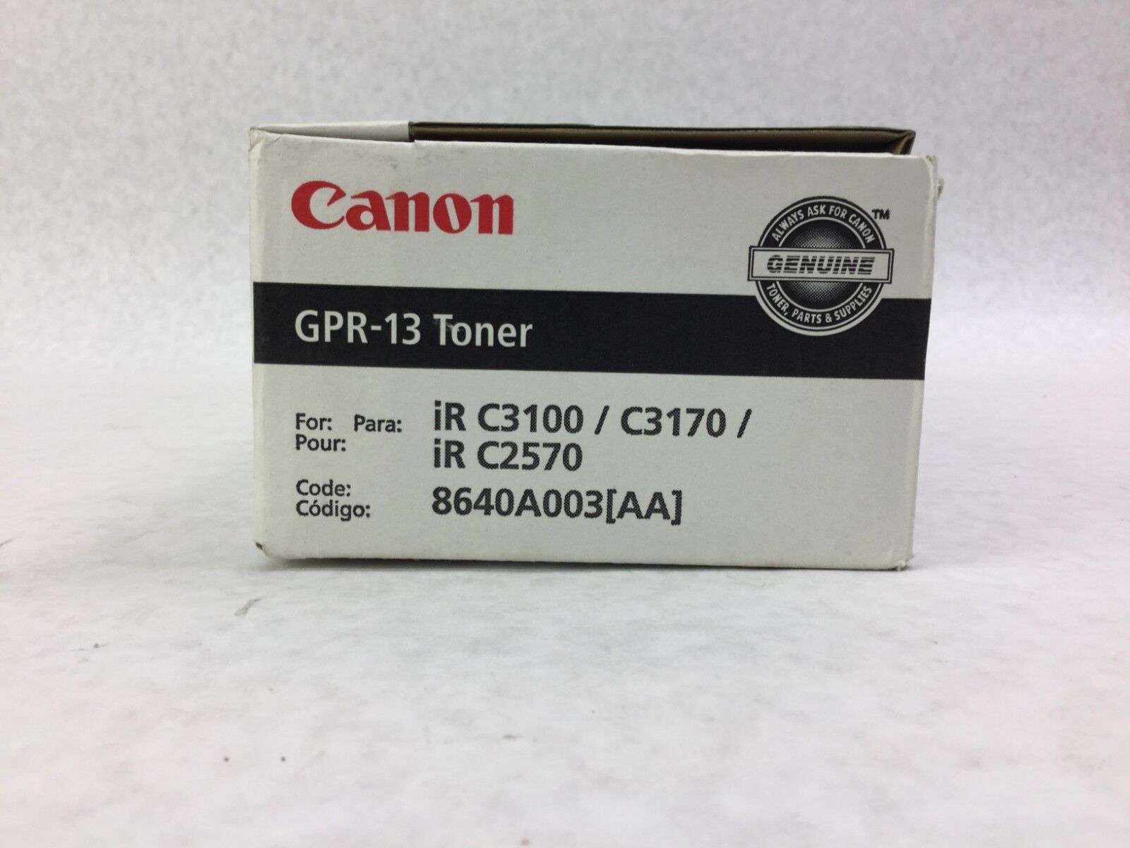 Genuine Canon GPR-13 Black Toner 8640A003  NIB