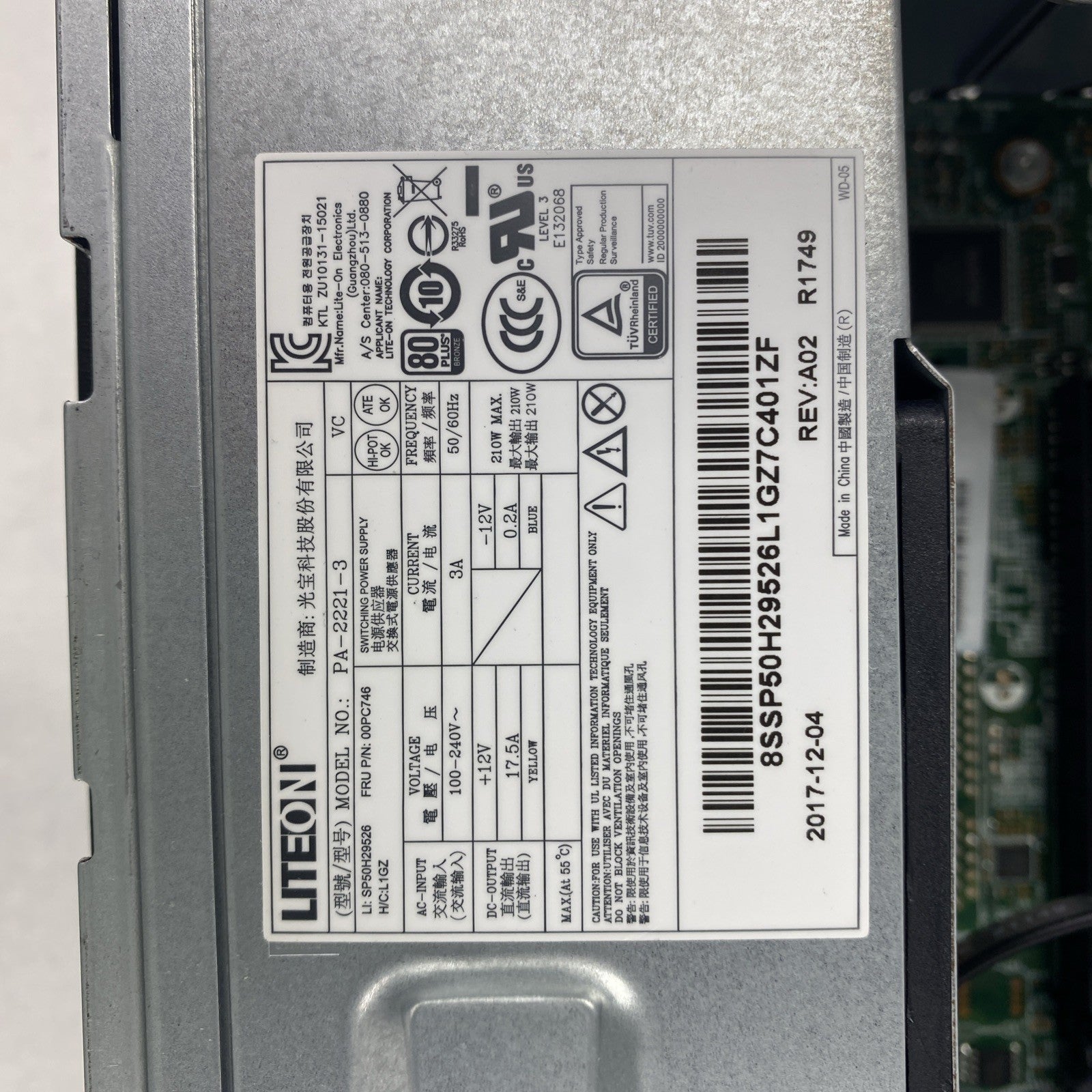 Lenovo ThinkCentre M910s SFF Intel Core i5-6500 3.20GHz 8GB RAM No HDD No OS