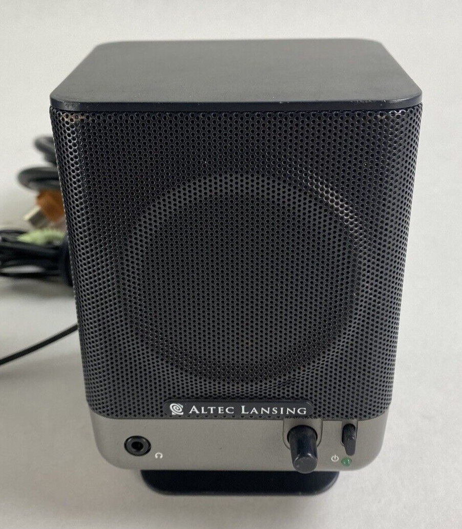 Altec Lansing Pair of Mini Portable Computer Speakers 221 For Parts or Repair
