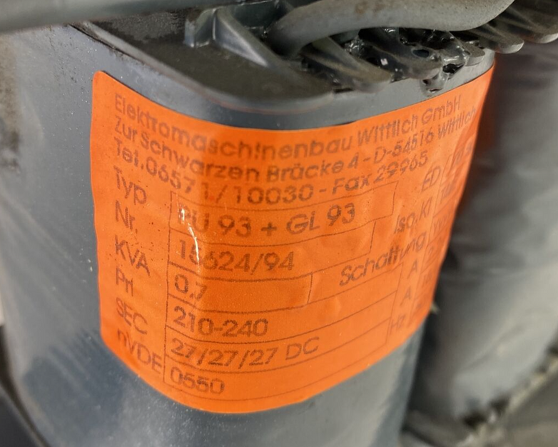 EMB WITTLICH Transformer PU93 + GL93 UNTESTED Grade D