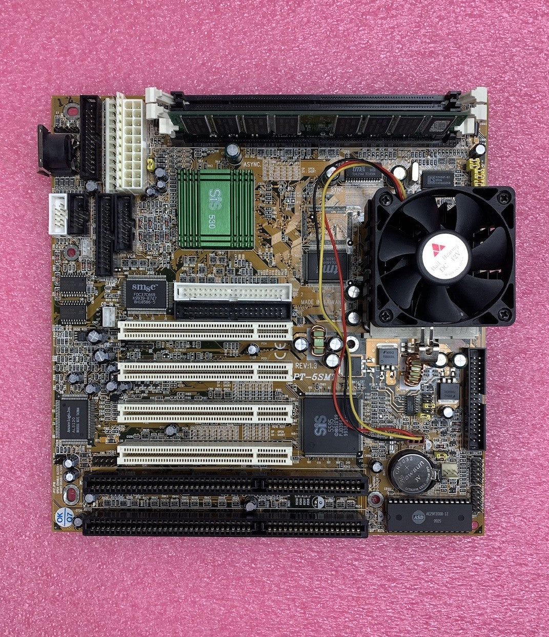 Azza PT-5SMT Motherboard AMD K6-2 450MHz 32MB RAM No Shield