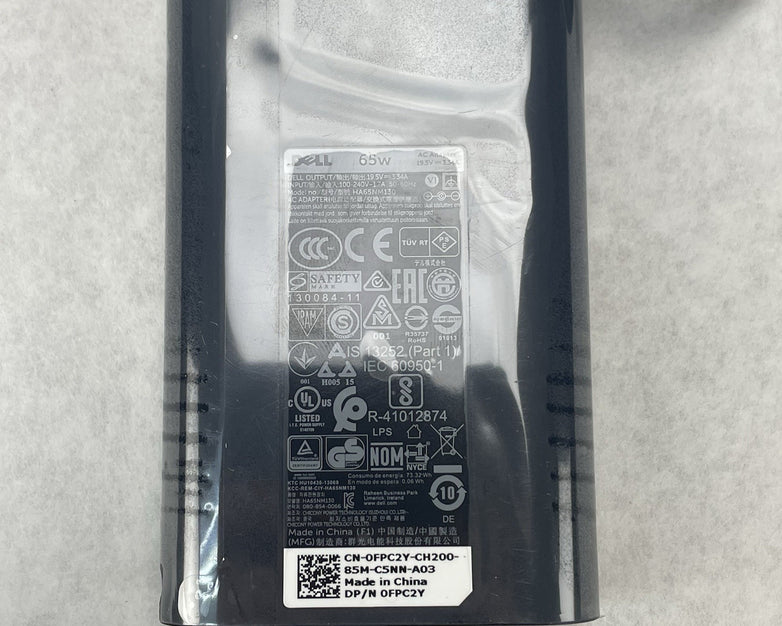 Dell AC Adapter - Model HA65NM130, 65w, 19.5v, 3.34A, Lot of 6