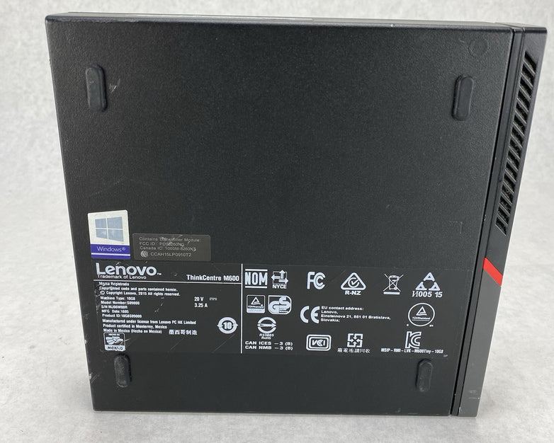 Lenovo ThinkCentre M600 Micro Pentium J3710 1.6GHz 8GB RAM No HDD/OS/AC