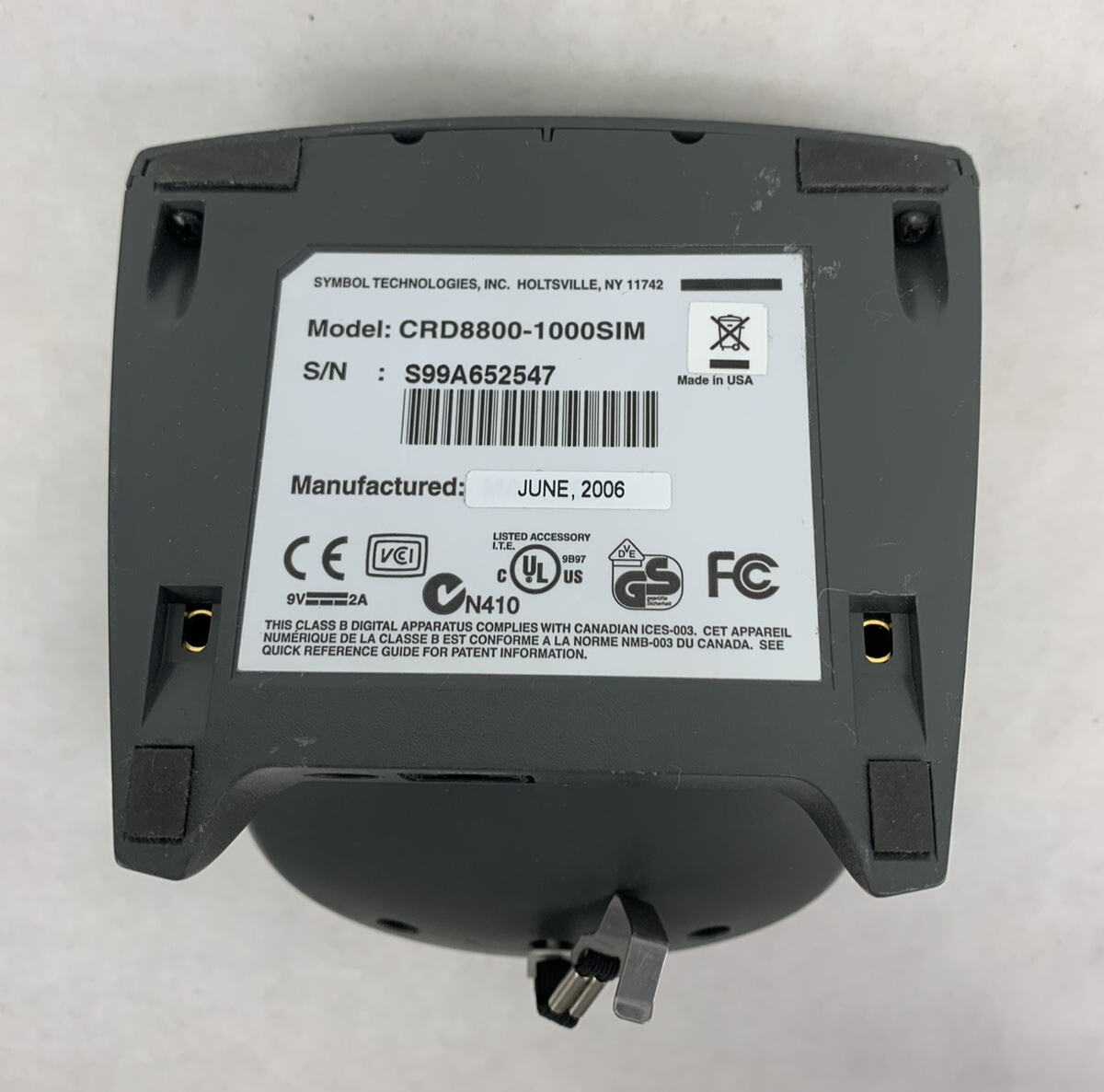 Symbol Technologies CRD8800-1000SIM Scanner Cradle