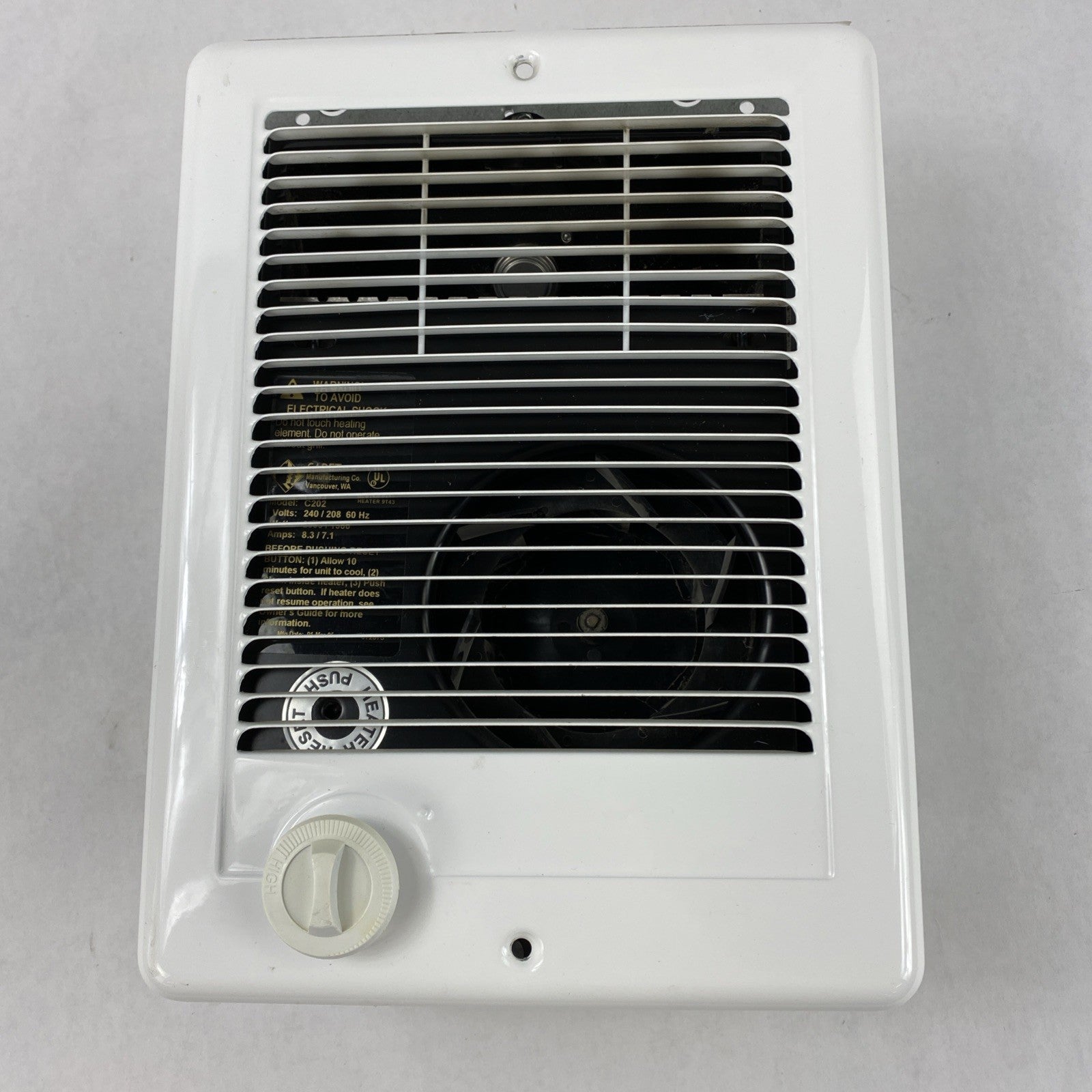 Cadet CSC152TW Wall Fan With Thermostat1