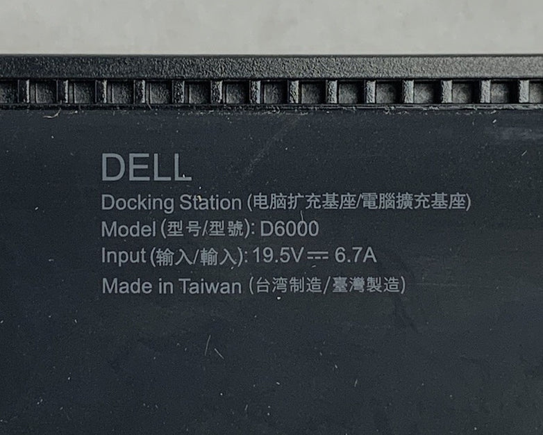 Dell D6000 19.5V 6.7A USB-C / USB-A  Docking Station