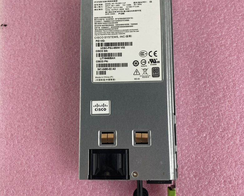 Cisco PS-2651-1-LF Power Supply No Power Cord lot of 2