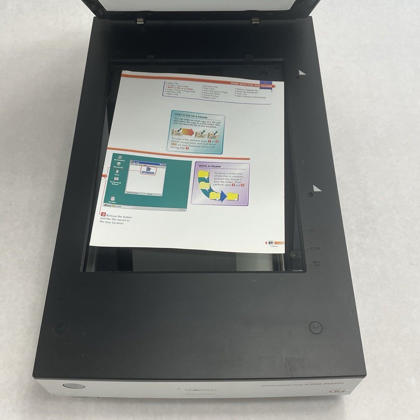 Epson Perfection V700 Photo Flatbed Dual Negative Film Scanner No Power Cord4