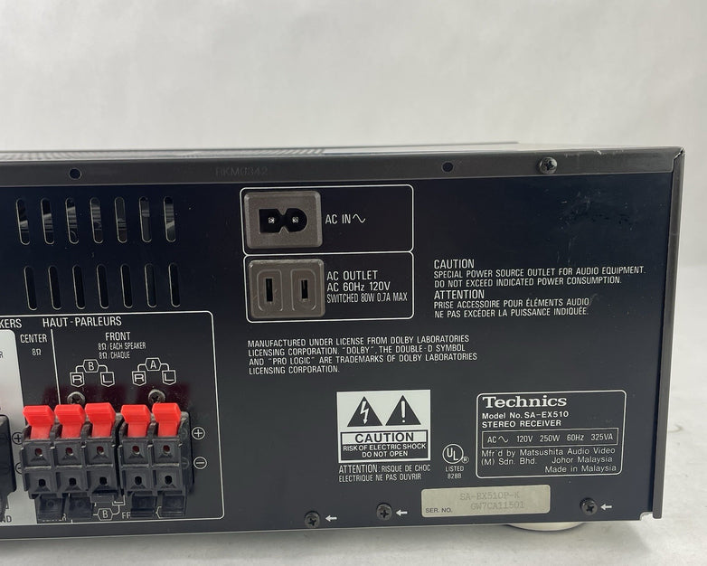 Technics SA-EX510 AV Stereo Receiver 120W - Tested