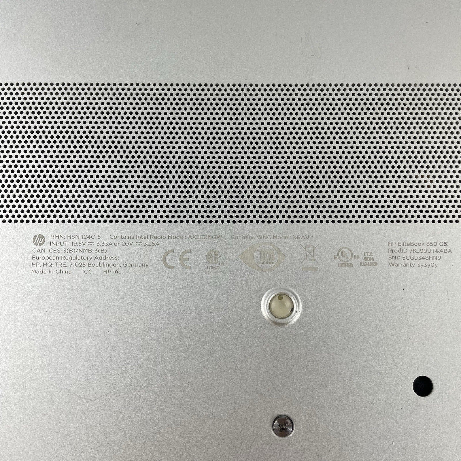 HP EliteBook 850 G6 15.6" i5-8365U 1.60 GHz 8 GB RAM No SSD/OS/AC - No Keyboard14