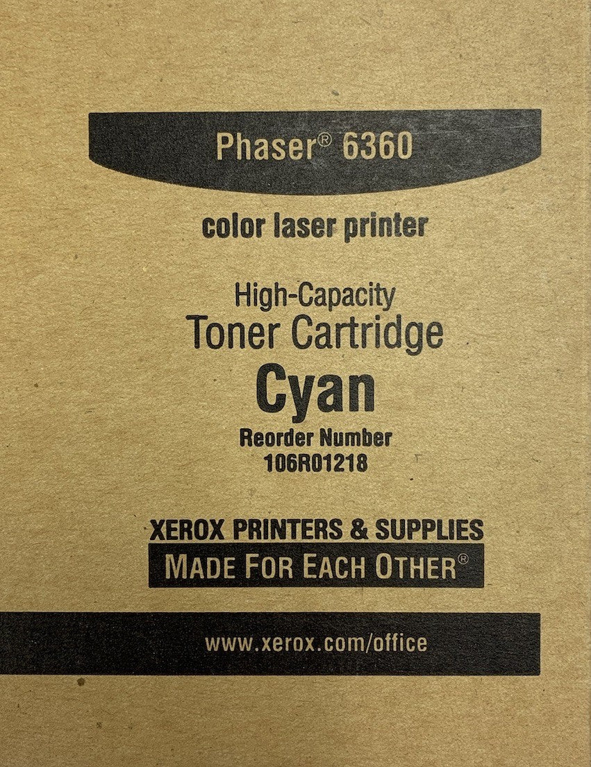 Xerox Phaser 6360 High-Capacity Cyan Toner Cartridge (Lot of 3)