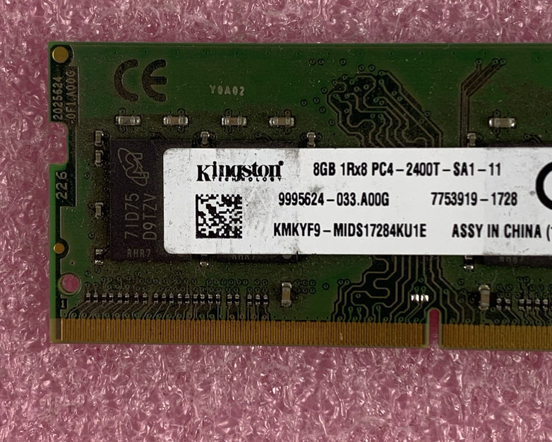 Kingston 9995624-033.A00G 8 GB DDR4 SO-DIMM PC4-2400T 260-Pin Laptop Memory Ram