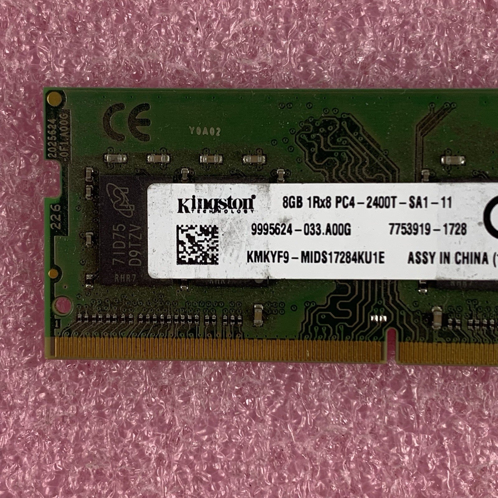 Kingston 9995624-033.A00G 8 GB DDR4 SO-DIMM PC4-2400T 260-Pin Laptop Memory Ram2