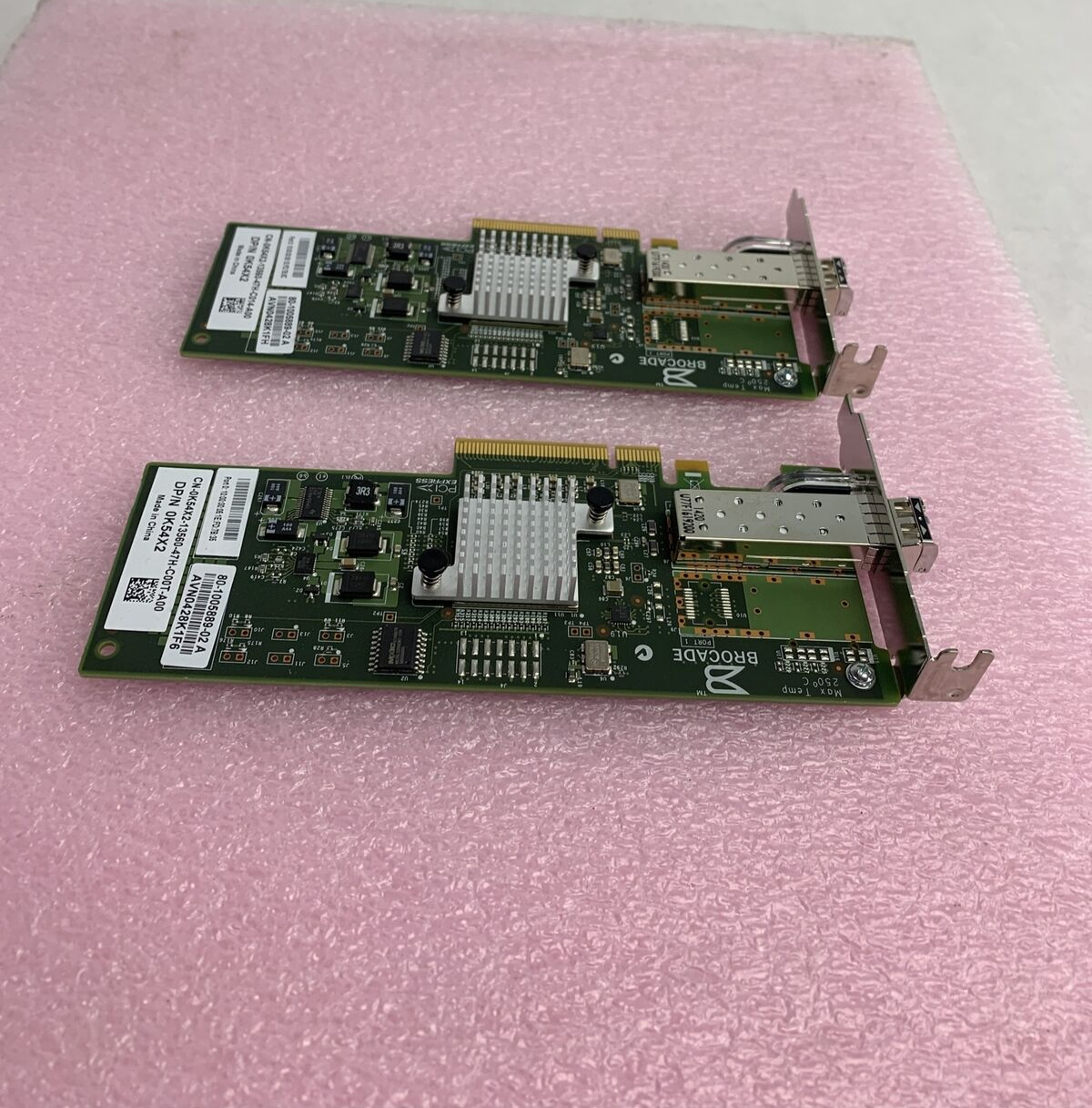 Lot of 2 Dell K54X2 Brocade SP 8GB FC HBA PCI-e Low Profile Fiber Channel Adapte