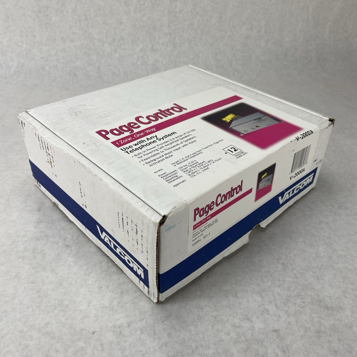 Valcom V-2000A Page Control Unit Untested Open Box0