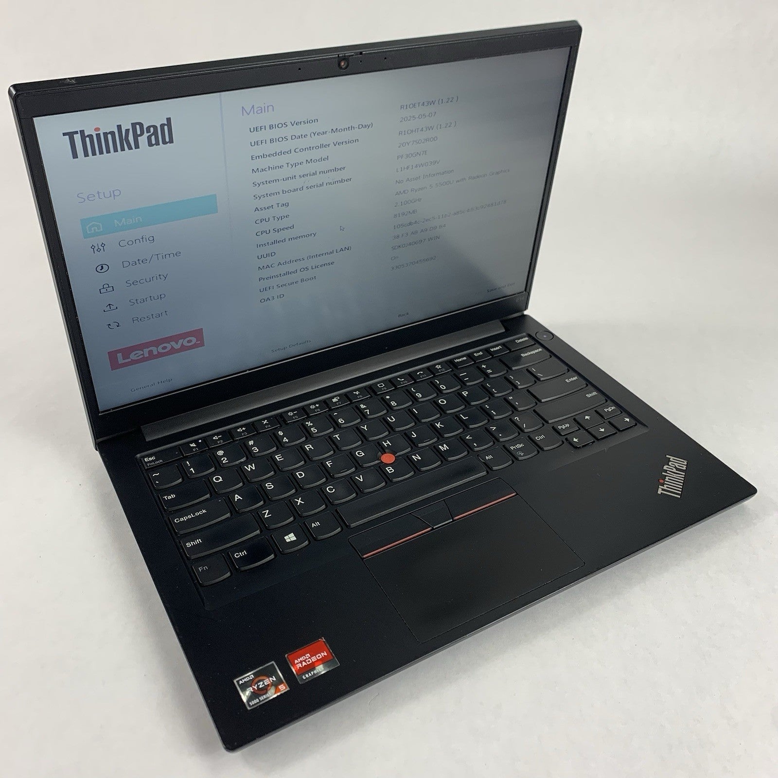 Lenovo ThinkPad E14 Gen 3 14" Ryzen 5 5500U 2.1 Ghz 8 GB Ram No OS/HDD/AC Bezel0