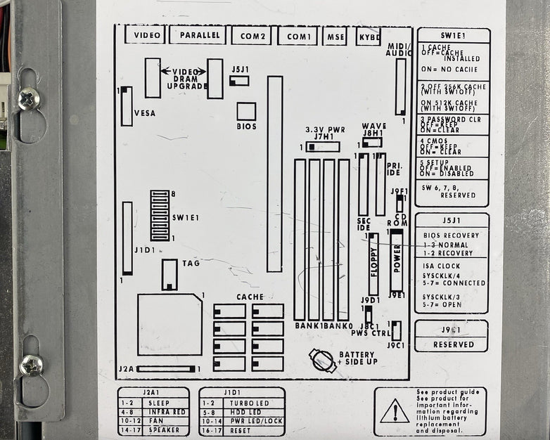 Zenith Z-Station ZEP-8370-QB DT Pentium 90MHz 32MB RAM No HDD No OS