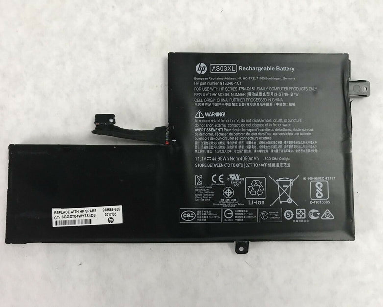 HP AS03XL Rechargeable Battery 918340-1C1 Chromebook 11 HSTNN-IB7W (Lot of 2)
