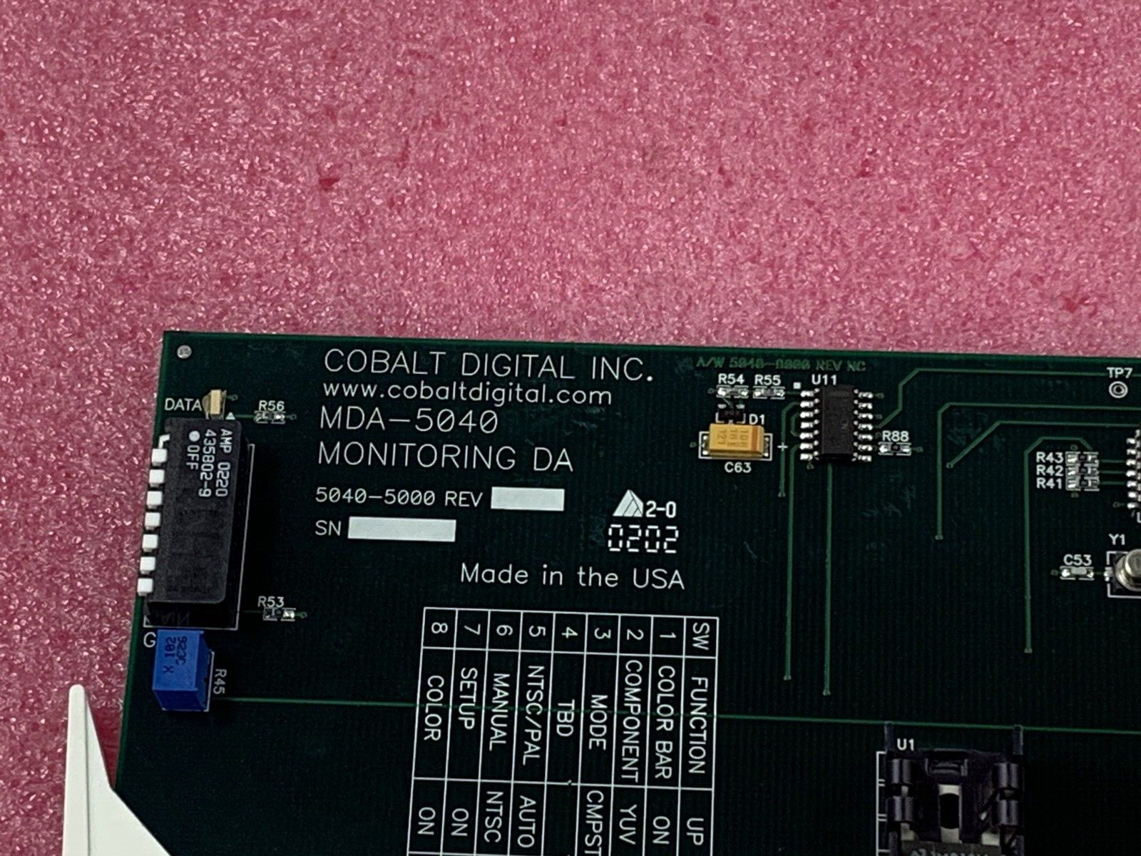 Cobalt Digital MDA-5040 Monitoring DA card