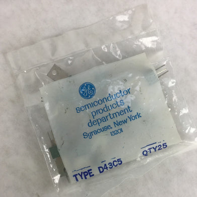 GE General Electric D43C5 Silicon Transistors, Lot of 25, NEW Sealed