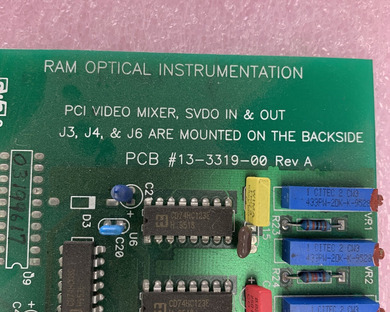 RAM Optical Instrumentation Inc 13-3319-00 PCI Video Mixer