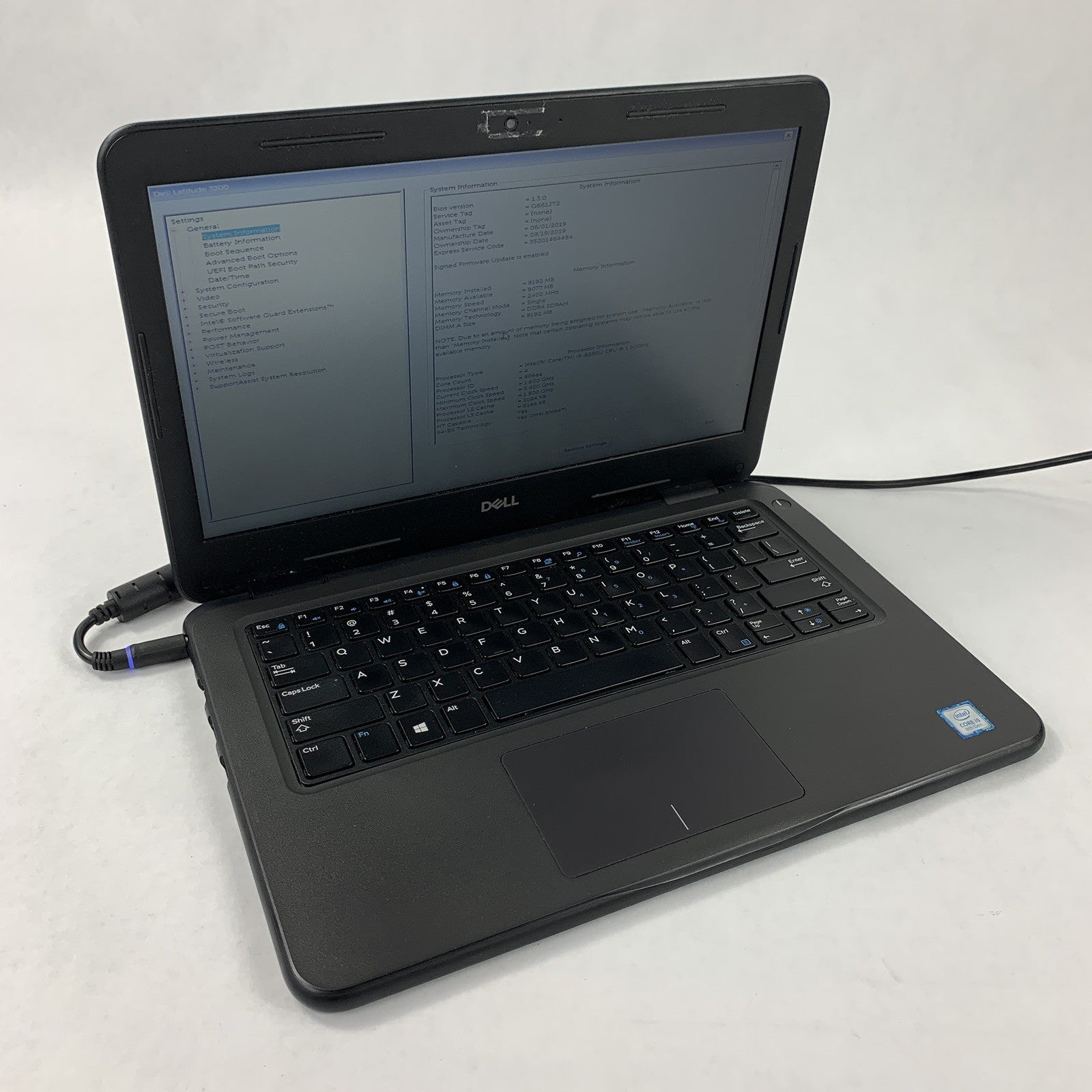 Dell Latitude 3300 13.3" i5-8250u 1.6 GHz 8 GB Ram NO OS No HDD No Batt No AC