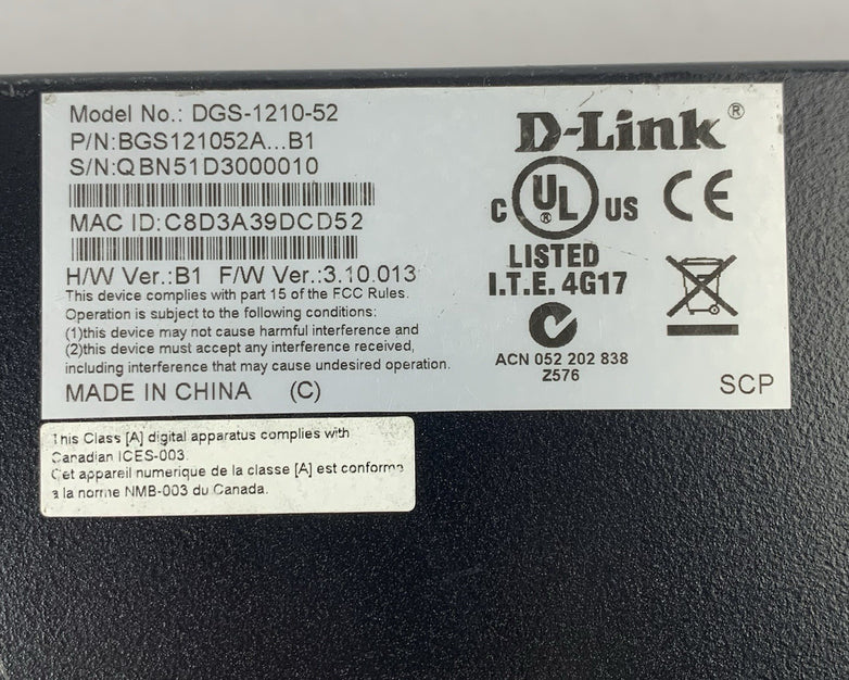 D-Link DGS-1210-52 52-Port Gigabit Smart Managed Web Smart Switch Tested