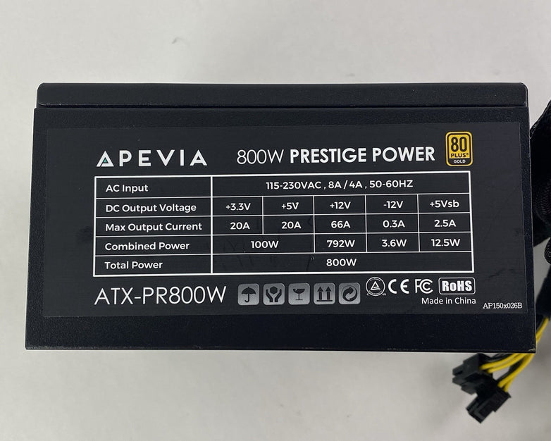 Apevia ATX-PR800W 800W Prestige Power Power Supply