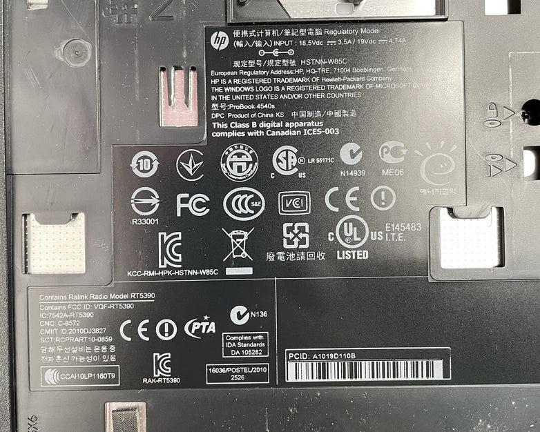 HP ProBook 4540S i3-3100M 2.40 GHz 4 GB RAM No SSD/OS/AC/Battery