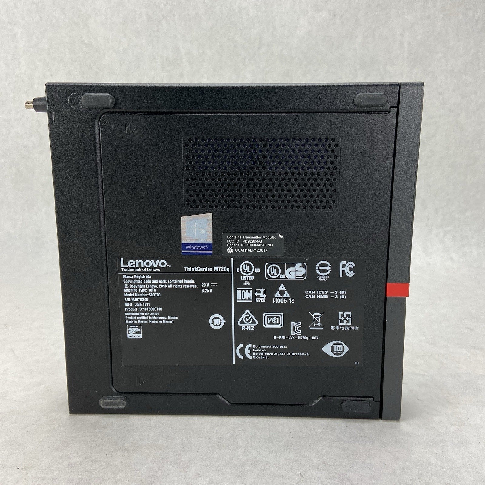 Lenovo ThinkCentre M720Q Micro Intel Core i5-8500T 2.1GHz 8GB RAM No HDD No OS4