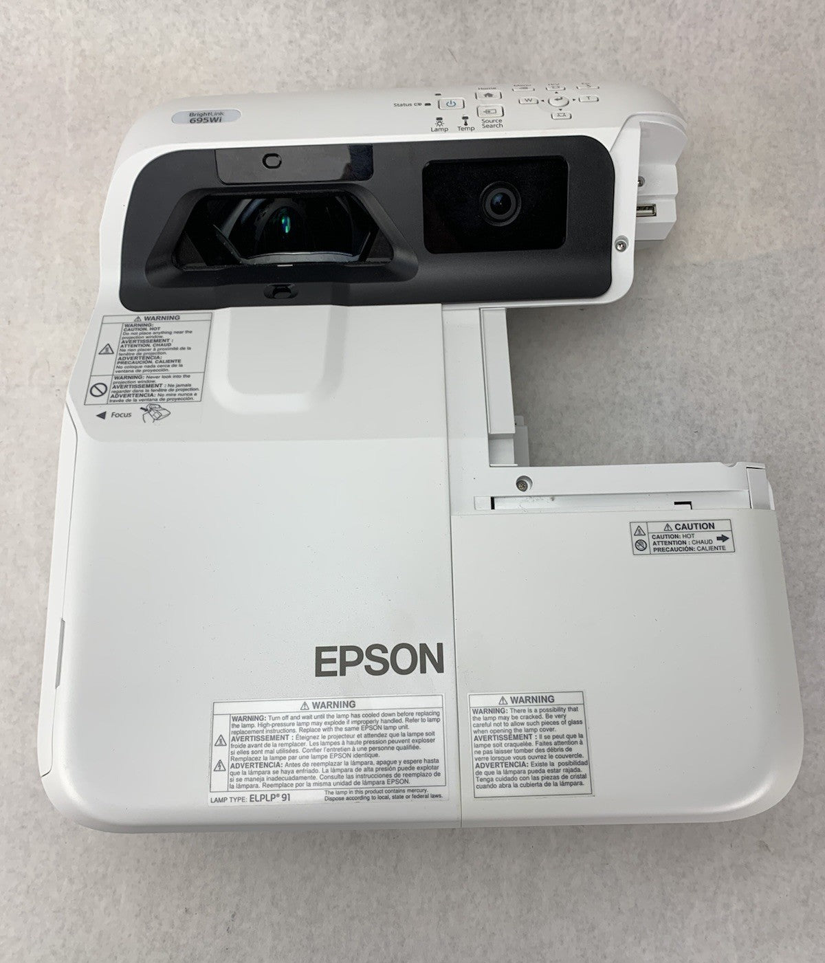 Epson PowerLite 695Wi H740A LCD Lamp Projector 307 Lamp Hours - No Remote5