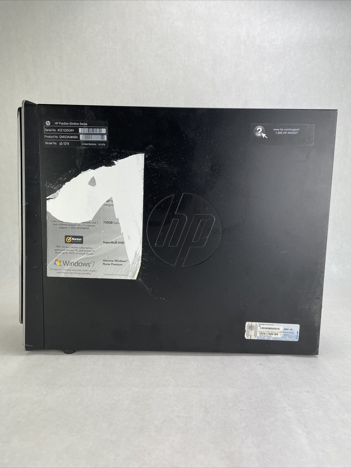 HP S5-1014 SFF Intel Pentium Dual-Core E5800 3.2GHz 4GB RAM No HDD No OS