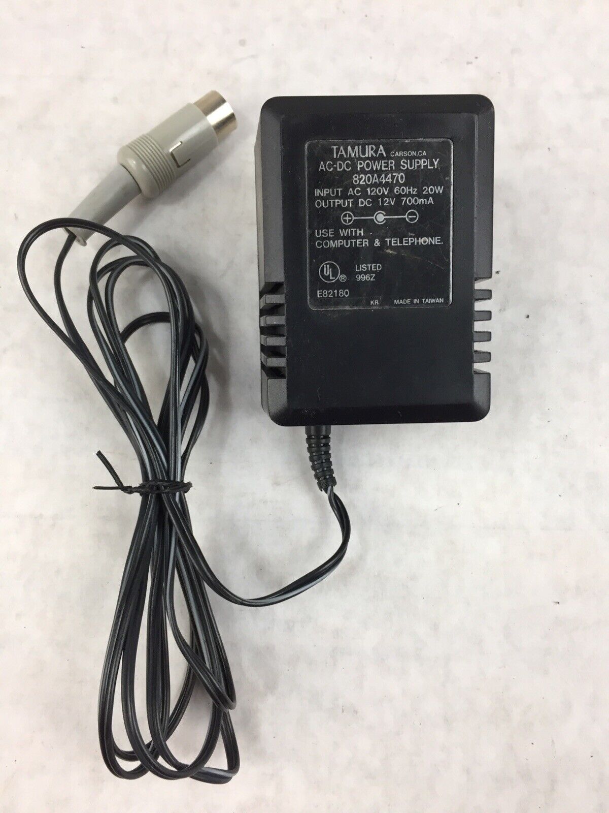 Tamura Class 2 Transformer 820A4470 IN 120V 60Hz 20W OUT 12V 700mA