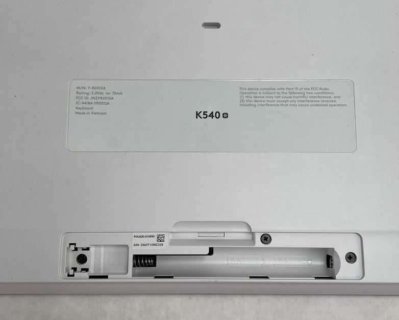 Logitech Logi K540 Wireless Desktop Keyboard Black No Dongle Lot of 2