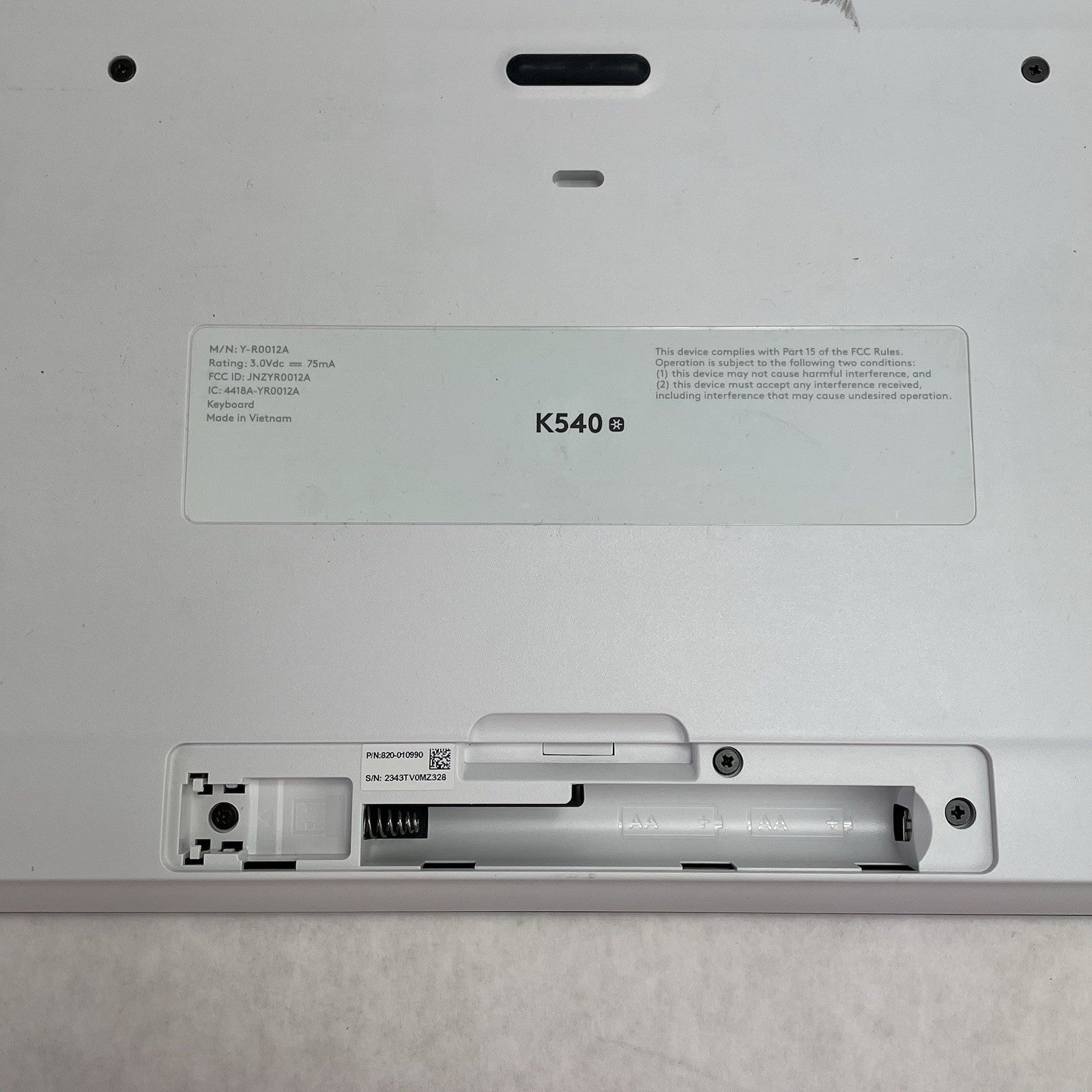 Logitech Logi K540 Wireless Desktop Keyboard Black No Dongle Lot of 28