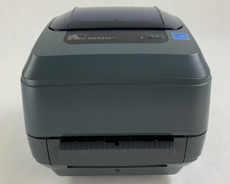 Zebra GX420T Direct Thermal Label Printer Aging Print Head Missing Roller Parts