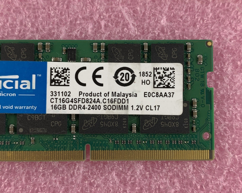 Crucial CT16G4SFD824A.C16FDD1 16 GB DDR4 240MHz PC4-19200 Laptop Memory RAM