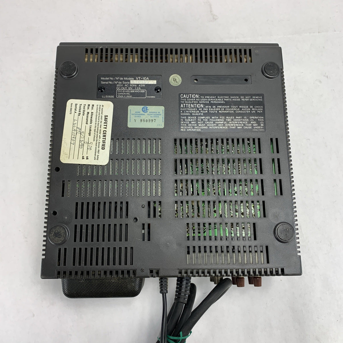 Vintage Canon VT-10A 120V 60Hz 43W Tuner Timer Unit VT-10 8