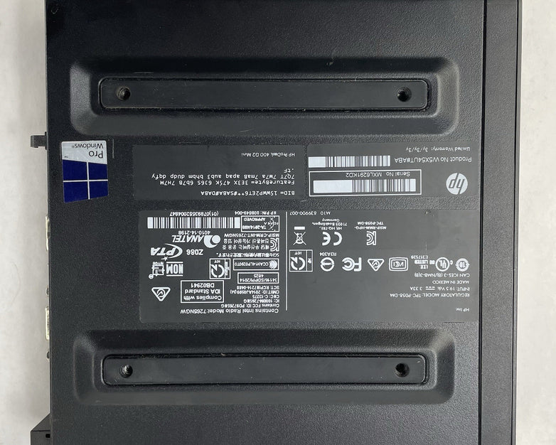 HP ProDesk 400 G2 Micro i3-6100T 3.20 GHz 8 GB RAM No SSD/OS/AC