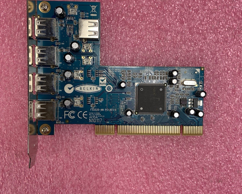Lot of 5 Belkin F5U220-NN PCI 4x External USB 1x Internal USB