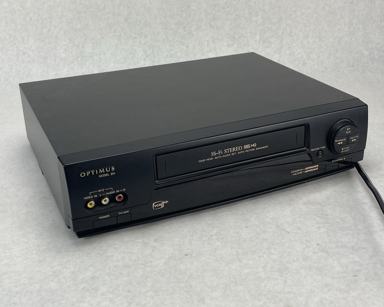 Optimus 201 VCR 4-Head HiFi VHS Player Recorder No Remote Tested